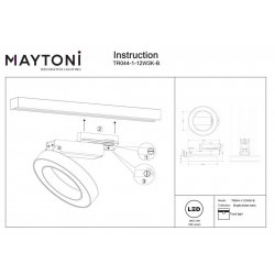 UNITY Rim 12W reflektor 1F   TR044-1-12W3K-B Maytoni